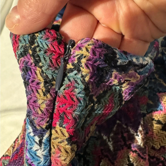 Desingual Atypical  Chula Life Multi Coloured Lined Dress Side Zip Size Medium - Picture 12 of 14